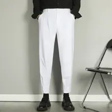 黒色ハラーボトム メンズパンツ【九分丈・カジュアル・マーチンブーツに最適】