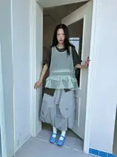 軽やかなデザインの抽绳付き半身スカート【和風・折り畳みデザイン】