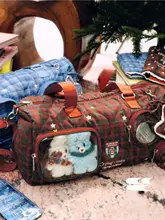 CryingCenter x WeekendHub コラボレーション 学院風チェック柄バッグ