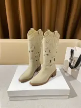 ウエスタンブーツ ライダーブーツ女性用 刺繍 ポイントトゥ ミドルカット ワイドフィットデザイン