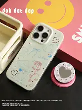 スマホケース iPhone18 Pro 17 Pro 16 対応 手紙柄 ラインストーンハート 手描き カートゥーン MagSafe対応 キュート 個性的 トレンド 「dokdatdap」