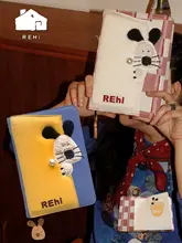 可愛い犬デザインの文房具ノート【布製・高級感・A5サイズ】