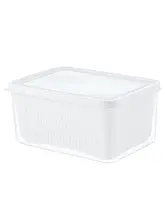 二層構造の洗面器【プラスチック・食材収納・蓋付き・キッチン用】