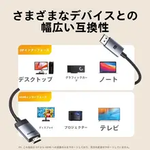 DisplayPort HDMI 変換ケーブル 4K対応 高画質 モニター テレビ ノートパソコン グラフィックボード用 「UGREEN」