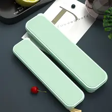 大型携帯用子供用食器収納ボックス【プラスチック製・箸とスプーン収納可】