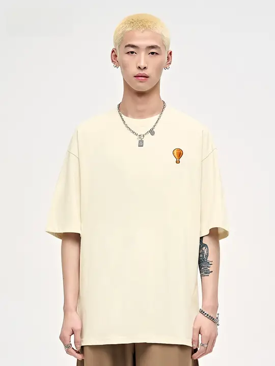 シンプルなデザインのメンズ半袖Tシャツ【夏用・コットン素材】