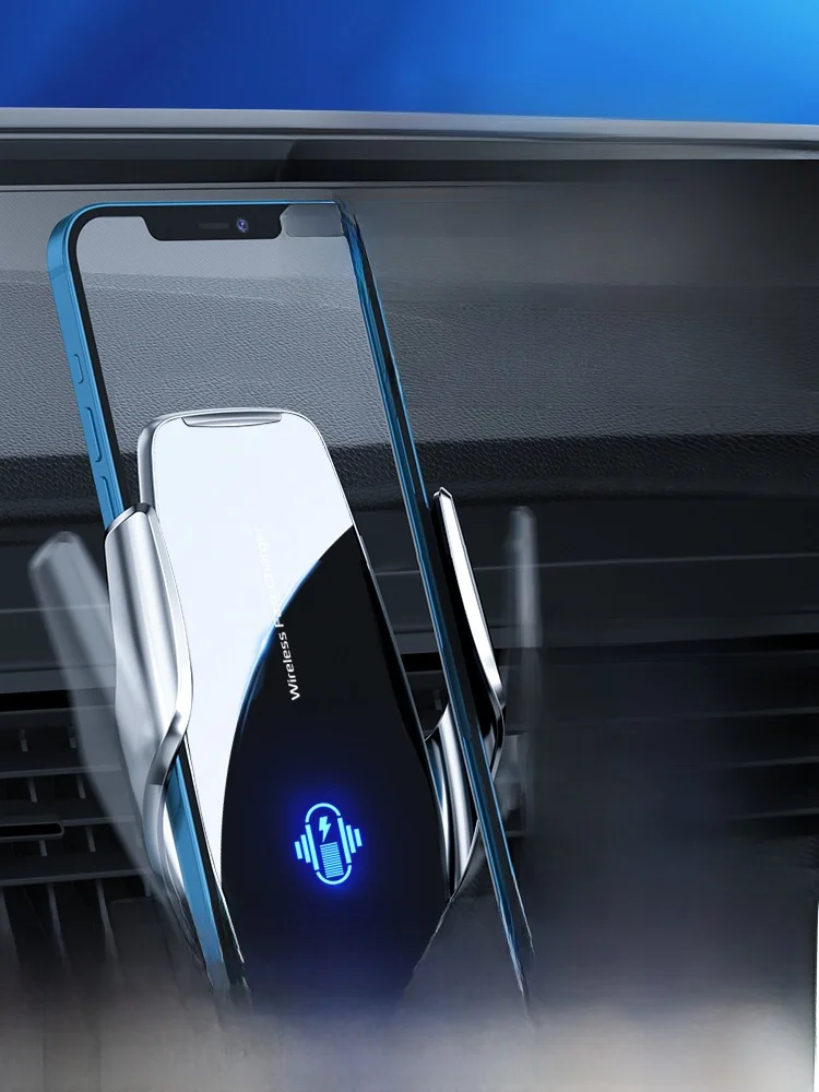 車載スマホスタンドで充電可能なデュアルコントロールホルダー【赤外線センサー対応・15W急速充電】