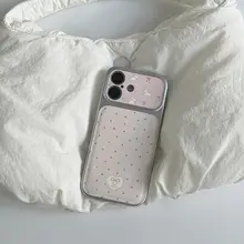 可愛らしいデザインのスマートフォンケース【グレー・スター・うさぎ・ダイヤモンド柄・iPhone対応】