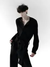 極上の柔らかさの亨利襟長袖Tシャツ【メンズ・クリーンフィット・春用】