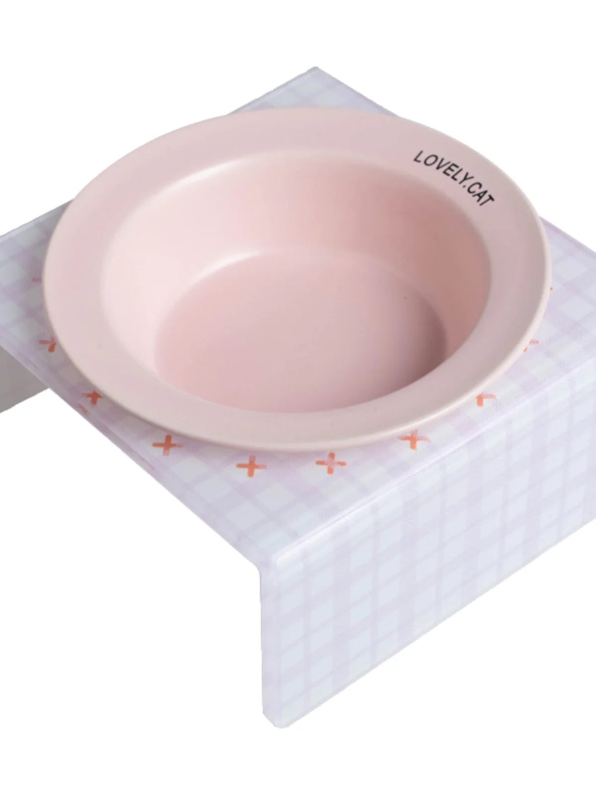 陶器製の猫用食器：アクリルスタンド付きカートゥーンデザインの実用性と使い勝手