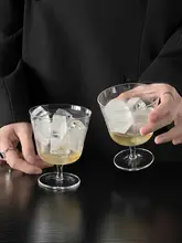 透明ガラス製アイスアメリカーノカップ【極薄デザイン・カクテル用・冷飲み用】