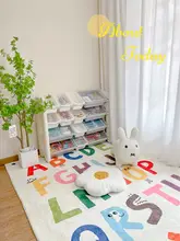 かわいいアルファベットデザインのラグ【子供部屋・北欧スタイル・リビング用】