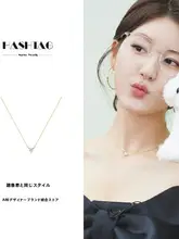 三角形のジルコンネックレス【高級感あるデザイン・上品な雰囲気・プレゼントに最適】