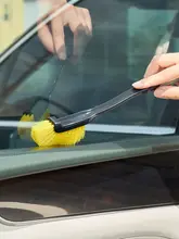 長柄ホイールブラシ【柔らかい毛・車・バイク用タイヤ清掃工具】