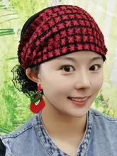 春夏用 薄型包頭帽【ファッション・ヘアバンド付き・白髪カバー】
