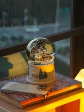 北海道の雪景色クリスタルボール音楽ボックス【雪が舞う・誕生日やクリスマスプレゼントに最適】