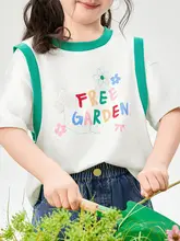 子供用 夏用  綿100% 半袖Tシャツ【ゆったりシルエット・通気性・プリントデザイン】