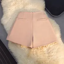 デザイン性に優れたショートパンツ【高腰・Aライン・夏用・スタイル】（セットアップ対応）