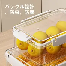 大容量透明密閉食品用冷蔵ボックス【高温に耐えるプラスチック製・蓋付き・長方形】
