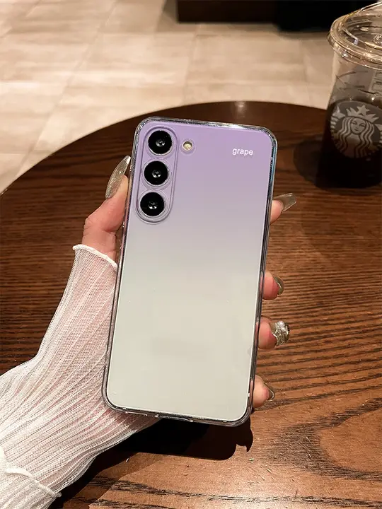 スマートフォンケース【透明・グラデーション・ソフトシリコーン・衝撃吸収対応】（セットアップ対応）