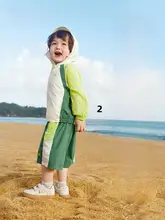 UPF50+軽量日焼け防止 子供用防晒衣 男の子用アウトドア薄手上着（セットアップ対応）