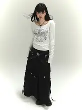 白長袖Tシャツ【アメリカンスイートスタイル・秋用】（セットアップ対応）