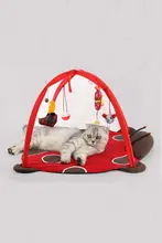 折りたためるペット用テント【犬・猫用・鈴付き・ゲームマット・ベッド】
