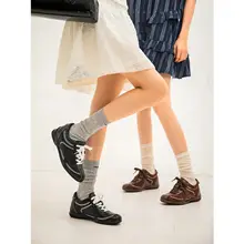 快適で通気性の良い厚底デザインのスニーカー【レディース・秋冬用・港風・レースアップ】