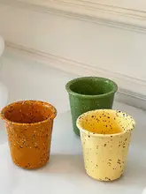 レトロ風 陶磁器 コーヒーカップ【手持ちタイプ・ミルク・水筒用・家庭用】