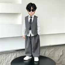 男の子用 春夏向けフォーマルウエア【小さなタキシード・イギリス風・演出用】（セットアップ対応）