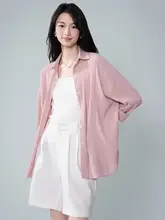 ブルーの紫外線カットシャツ【夏用・デザイン・肌理感】