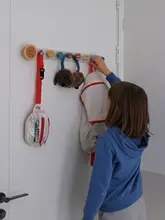 可愛い星球デザインの壁掛けハンガー【穴あけ不要・子供部屋用】