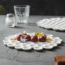 白色陶器のプレート【和風製・デザートプレート・家庭用・高級感】