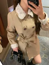 パリ風レトロコート【レディース・秋用・中長丈・上品デザイン】