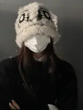 毛羽立ちのある中華風の獅子帽【冬用・可愛いラウンドトップ・釣りやアウトドアに最適】