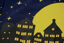 かわいいおばけ カーディガン ハロウィン 星空のプリント 裏起毛