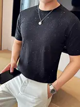 爽やかさを演出するデザインのクルーネックTシャツ【メンズ・薄手・半袖・フィット感】