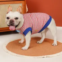 春秋用犬用半袖スウェットシャツ【フレンチブルドッグ・パグ・ブルドッグ向け・薄手】（セットアップ対応）
