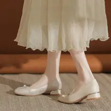 国風スタイルのレディースヒールシューズ【粗めのヒール・柔らかい底・気品あるデザイン】（セットアップ対応）