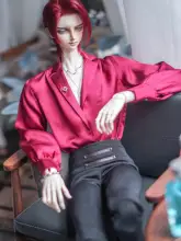 BJD人形用シルクシャツ【ブレザー襟・イギリス風】