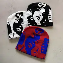 黒色ニット帽【秋冬用・ストリートスタイル・保温性】