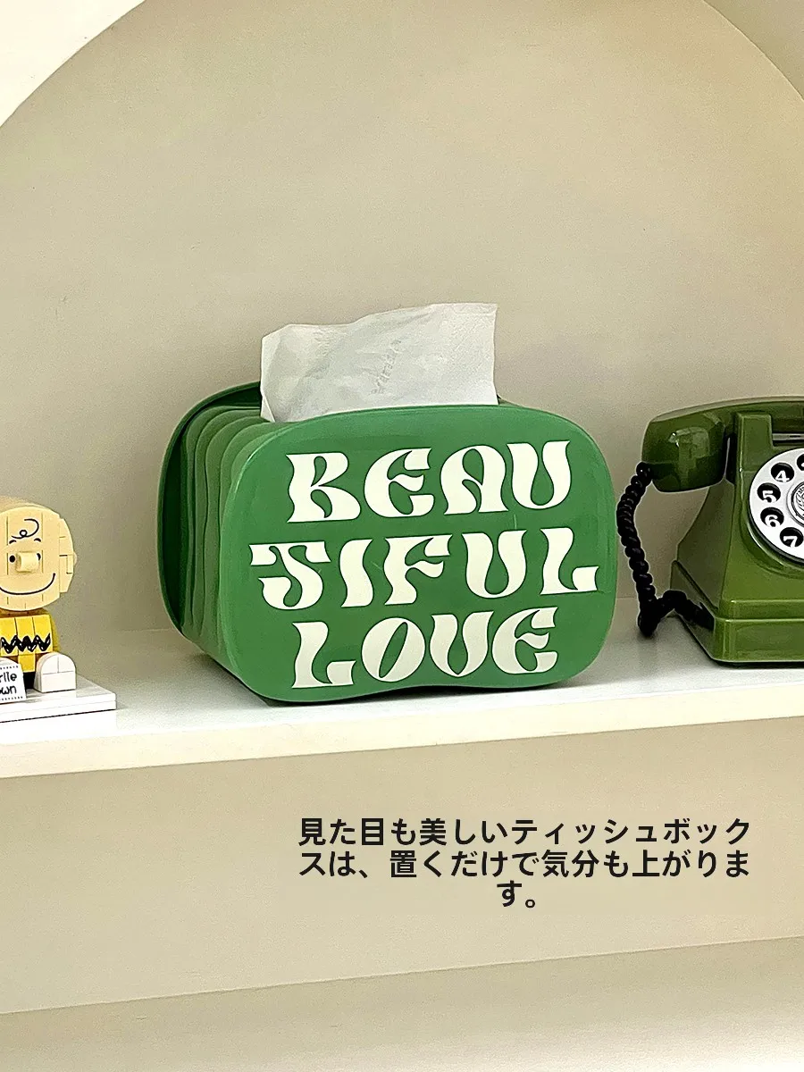 かわいいデザインのティッシュボックス：創意型でインテリアに融合する3D立体収納
