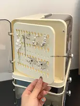 化粧品やアクセサリーに最適！大容量デスクトップ収納ボックス【防塵・整理整頓に便利】