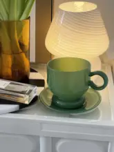 Shinymomo 北欧スタイル カラフルガラスコースター付きコーヒーカップ