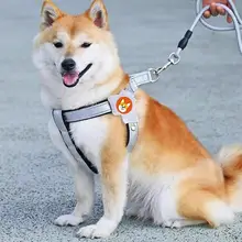 夏用透湿デザインの反射材付きY型犬用ハーネス【胸部保護・夜光機能】