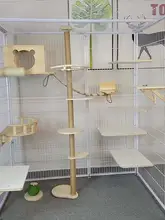 猫用爪柱付きキャットタワー【トンネル・遊び場・縄編み】