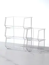 収納ボックス 化粧品/デスクオフィス/アクリル/透明 積み重ね可能