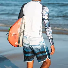 メンズ防晒速乾長袖スイムウェア【浮潜・温泉・カップル用・ロングパンツ】