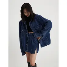THELIGHT デニムジャケット【ゆったりシルエット・ハイストリートスタイル・レトロデザイン・セットアップ】