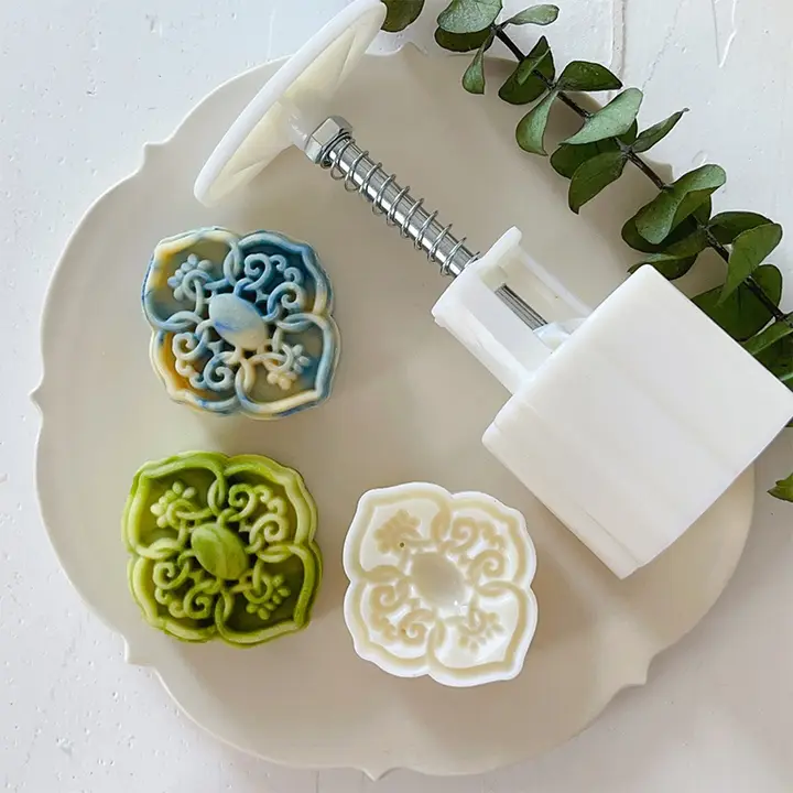 中華風 月餅型 押し型【立体デザイン・中秋節用】